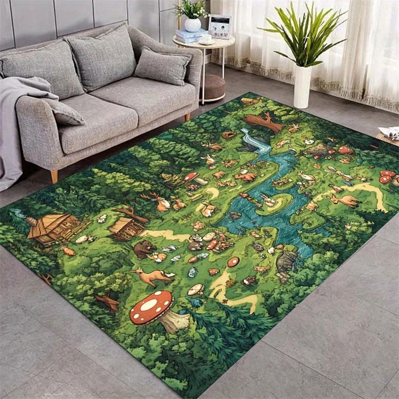 Outdoor Adventure Education - Forest Animal Adventure Print Non-slip Area