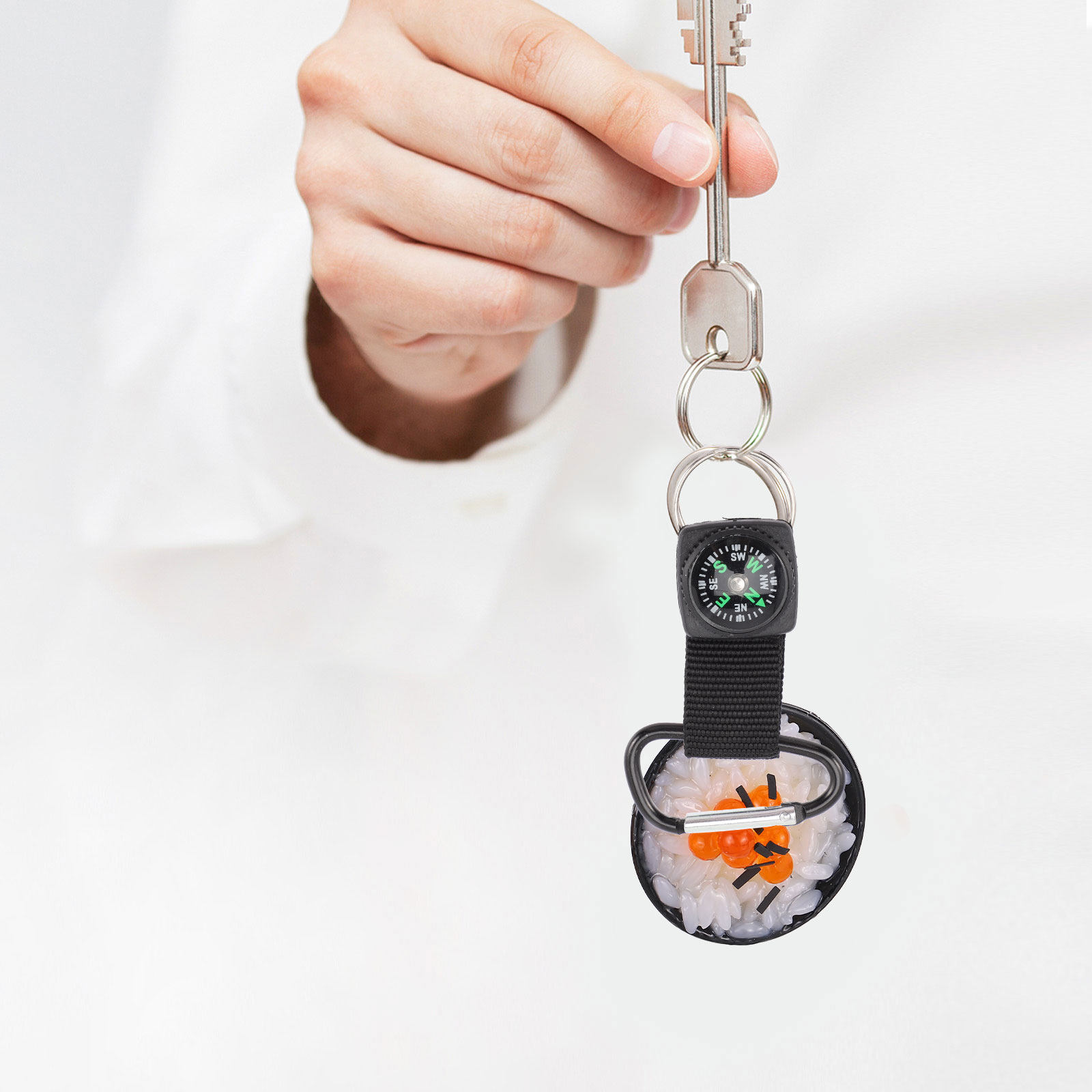 Outdoor Adventure Kids Party - 18Pcs Compass Keychain Carabiner Belt Clips
