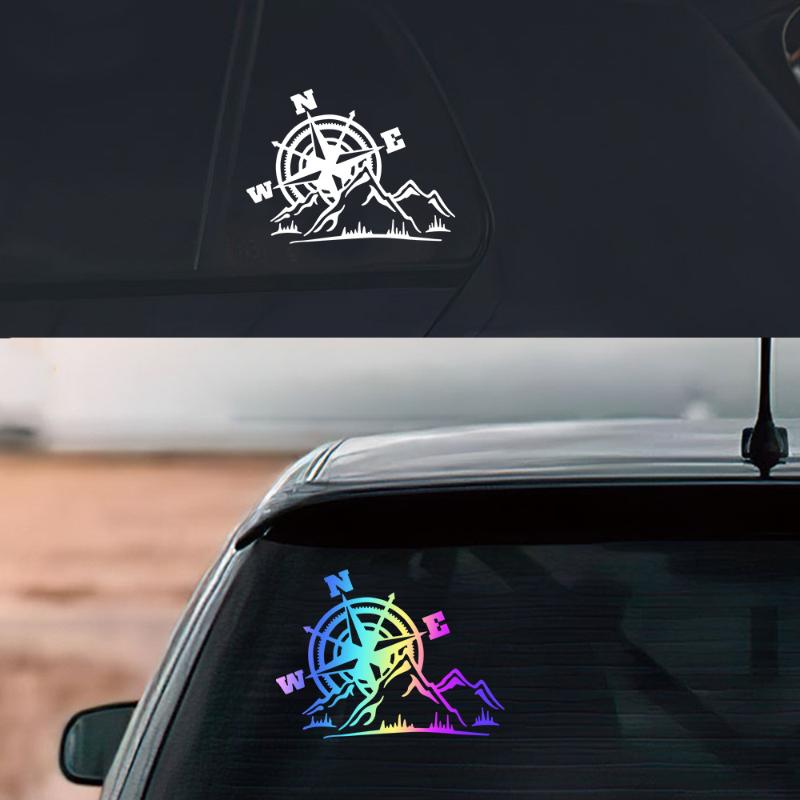 Outdoor Adventure Vehicles - Waterproof Compass Stickers for Cars Trucks