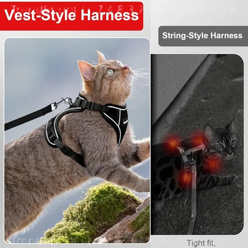 Cat Harness And Leash Set Anti - Outdoor Adventure Walks ulasan dan harga