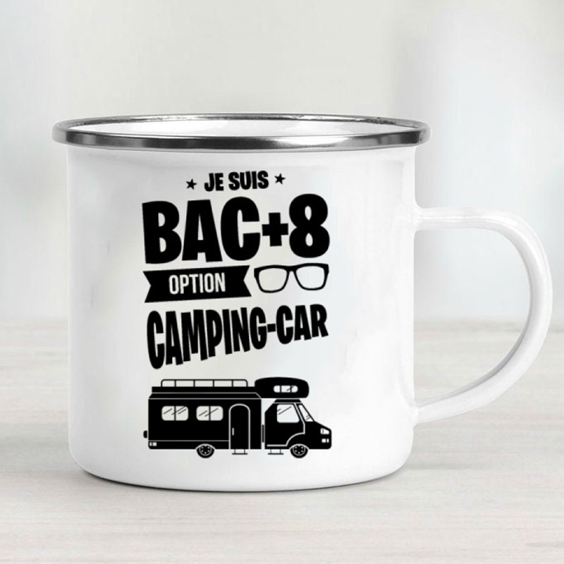 Camping Car Enamel Mug Adventu - Outdoor Adventure Travel ulasan dan harga