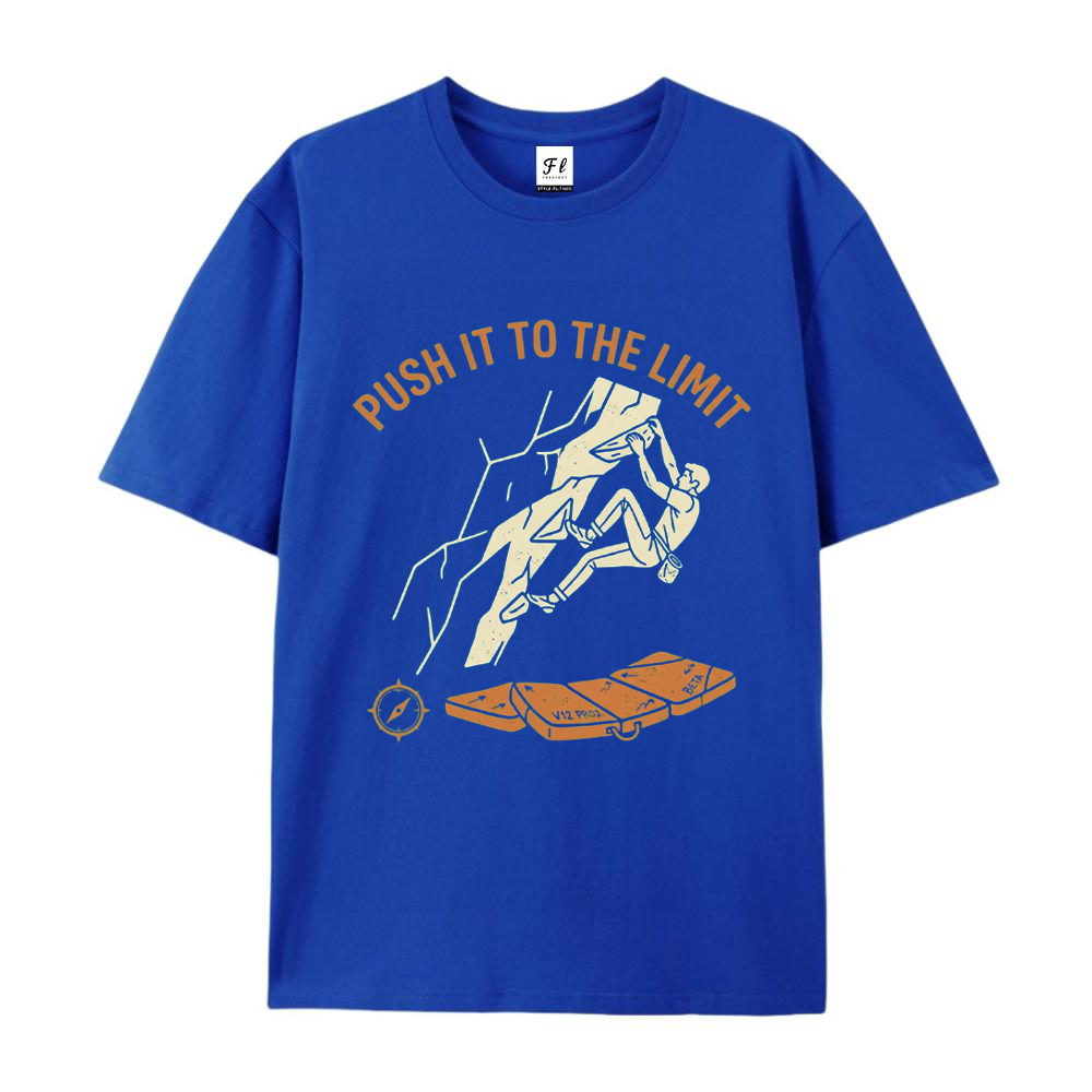 Men Climbing Graphic T Shirt B - Outdoor Youth Adventure ulasan dan harga