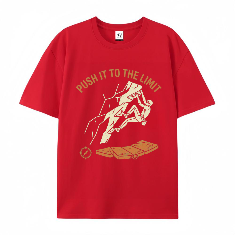 Men Climbing Graphic T Shirt B - Outdoor Youth Adventure ulasan dan harga