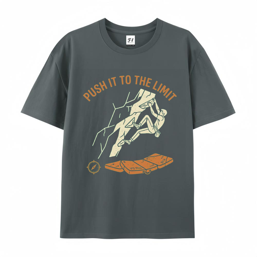 Men Climbing Graphic T Shirt B - Outdoor Youth Adventure ulasan dan harga