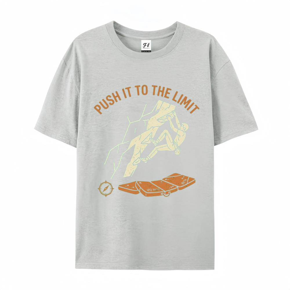 Men Climbing Graphic T Shirt B - Outdoor Youth Adventure ulasan dan harga